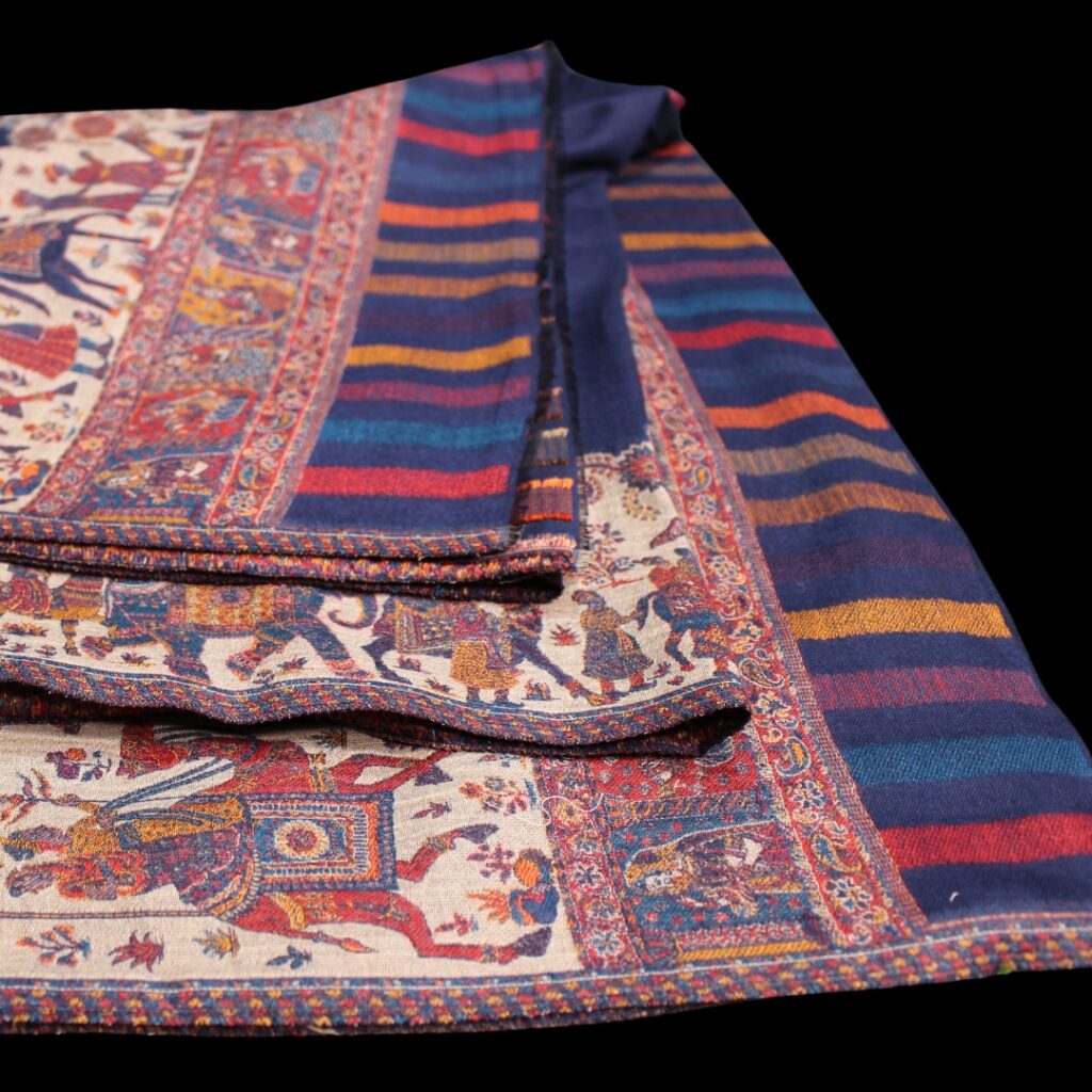 Afsana-e-Rang – A Tale of Timeless Elegance in Navy Pashmina