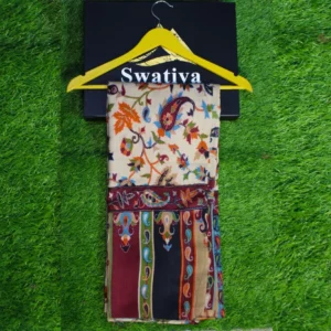 Rang-e-Noor Qalam kaar Pashmina shawl